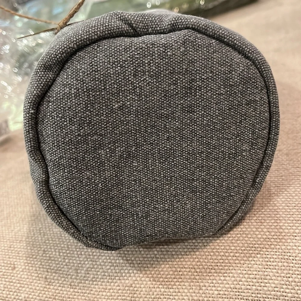 Mud Pie Gray Tartan Towel Bucket Set/NWT